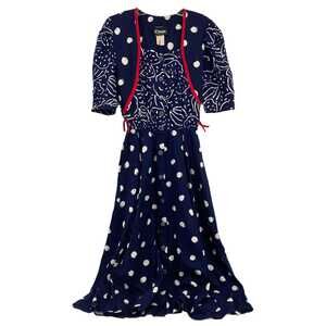 Choon Blue White Vintage Polka Dot Maxi Dress | Women’s Size 6